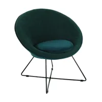 fauteuil en velours vert émeraude