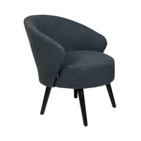 fauteuil en tissu bleu gris