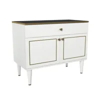 sion - commode blanc / or / noir