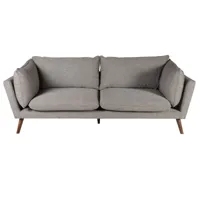 canapé 3 places en tissu gris clair