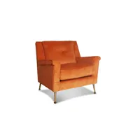 fauteuil en velours orange