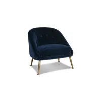 fauteuil crapaud en velours bleu