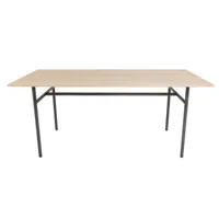 table repas chêne et métal rectangulaire 180 cm