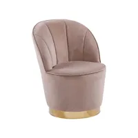 fauteuil en velours beige
