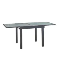 table de jardin en aluminium extensible gris 4/8 pers.