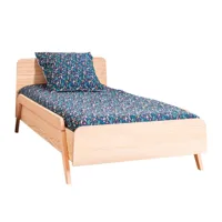 lit enfant avec barrières bois massif 90x190 cm
