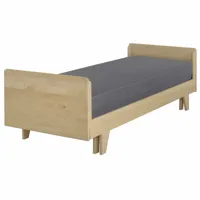 pack lit extensible avec matelas bois massif 80x200 cm