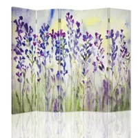 paravent - cloison lavender watercolour cm 180x170 (5 volets)