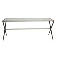 table salon en fer noir 185x80x78 cm