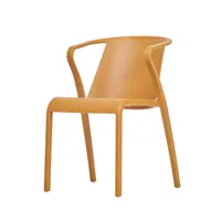fauteuil de jardin empilable en polypropylène renforcé moutarde