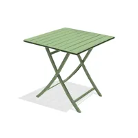 table de jardin pliante en aluminium vert lagune