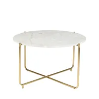 table basse en marbre d70cm blanc