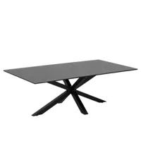 table basse rectangulaire en céramique et métal l130