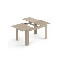 table console à rallonge effet bois beige 49x90 cm