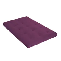 matelas futon coton traditionnel, 13cm violet 140x190