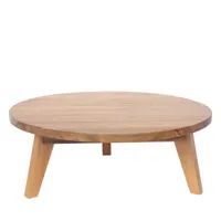 table basse en bois d'acacia d80cm bois clair