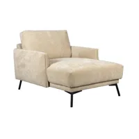 fauteuil lounge en tissu beige