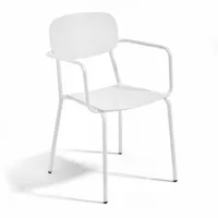 fauteuil de jardin en aluminium blanc