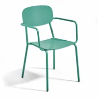 fauteuil de jardin en aluminium vert olive