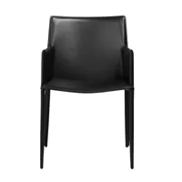 fauteuil cuir noir avec accoudoirs