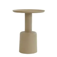 table d'appoint beige métal ø39cm