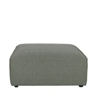 pouf pour canapé modulable en tissu vert de gris