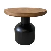 table basse bois et acier gris d60