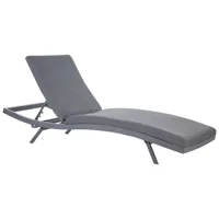 chaise longue en aluminium gris foncé