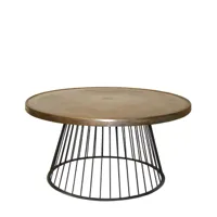 mesa centro de aluminio color bronce ø 88 cm