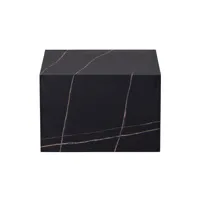 table basse aspect marbre noir