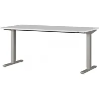 bureau assis-debout électrique gris/argent  longueur 160 cm