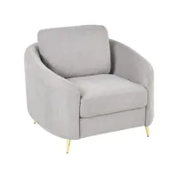 fauteuil en tissu gris clair
