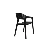 fauteuil design en bois noir