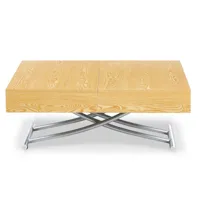 table basse relevable chêne clair