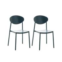 lot de 2 chaise de jardin japandi empilable en aluminium