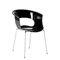 chaise design en plastique noir
