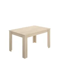 table console à rallonge effet bois beige 49x90 cm