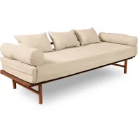 canapé lit bois bois clair h. assise 46 cm