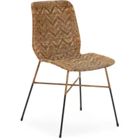 chaise osier bois clair h. assise 45,5 cm