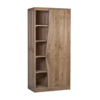 armoire en bois beige, h 190 cm