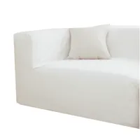 chauffeuse pour canapé modulable - coton lavé blanc