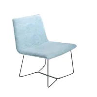 fauteuil en tissu bleu 62 cm