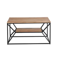table basse en bois marron 90 cm