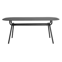 table salon en pierre noir 180x90x75 cm