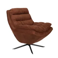 fauteuil 81x69x82 cm en tissu terracotta - vince
