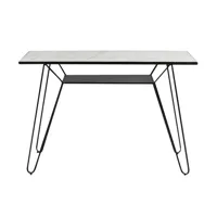 table console en métal noir 110x35 cm