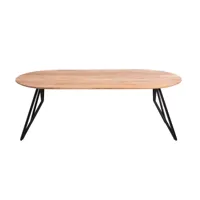 table à manger en bois marron 220x100 cm