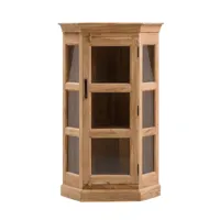 vitrine en bois marron 73x64 cm