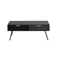 table basse en métal noir 120x45 cm