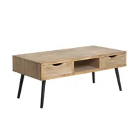 table basse en bois marron 120x60 cm